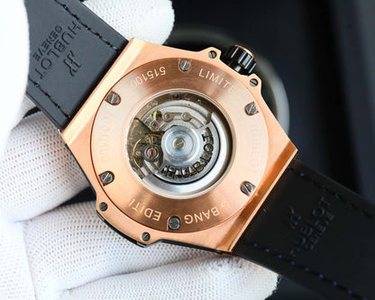 Hublot Stainless Steel Rainbow Diamond Watch