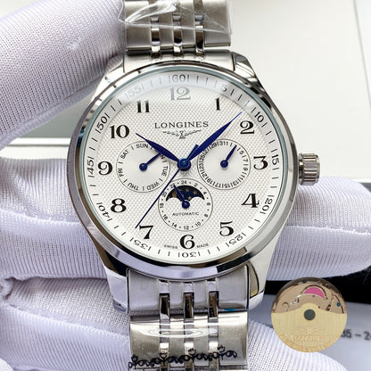 Longines Craftsman Calendar Multi functional Metal Strap Watch