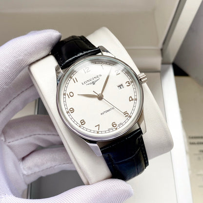 Longines Leather Strap Men's Wristwatch