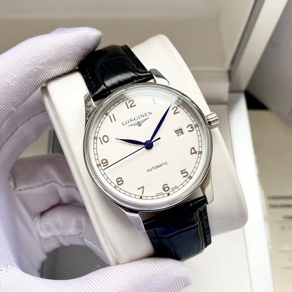 Longines Leather Strap Men's Wristwatch