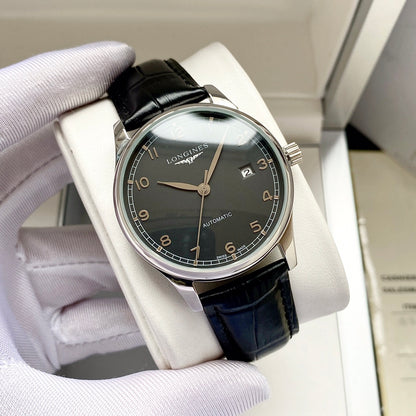 Longines Leather Strap Men's Wristwatch
