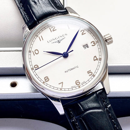 Longines Leather Strap Men's Wristwatch