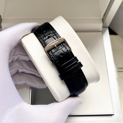 Longines Leather Strap Men's Wristwatch