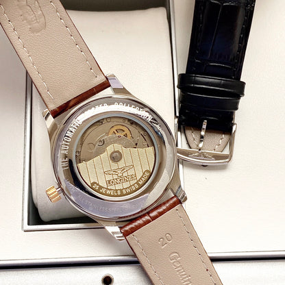 Longines Leather Strap Men's Wristwatch