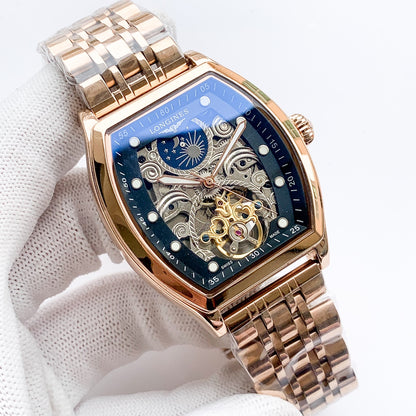 Longines high-quality stainless steel strap square watch