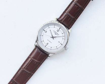 Longines fully automatic mechanical movement textured watch