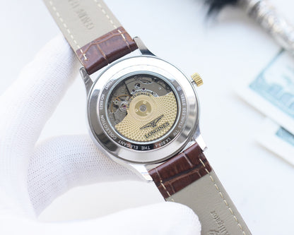 Longines fully automatic mechanical movement textured watch