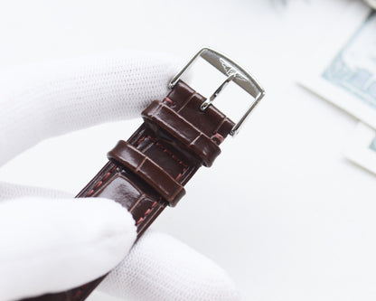 Longines high-quality leather strap watch
