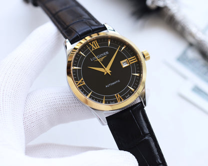 Longines imported calf leather strap watch