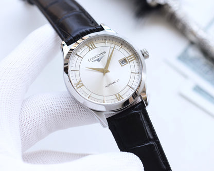Longines imported calf leather strap watch