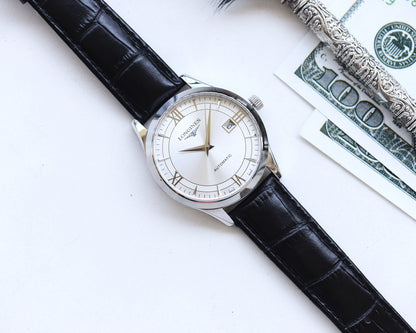 Longines imported calf leather strap watch