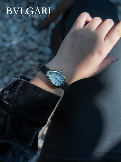BVLGARI Gold Plated Serpentine Shadow Stainless Steel Watch