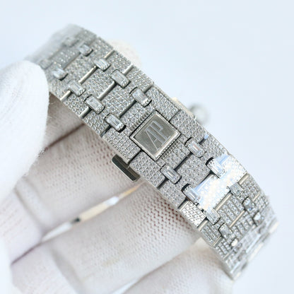 Audemars Piguet Royal Oak 50th Anniversary 15510 Full Diamond Men's Wrist Watch