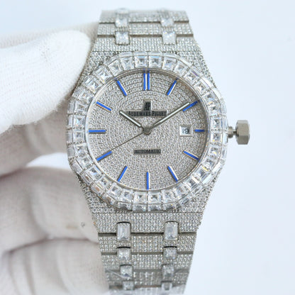Audemars Piguet Royal Oak 50th Anniversary 15510 Full Diamond Wrist Watch for Men