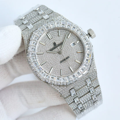 Audemars Piguet Royal Oak 50th Anniversary 15510 Full Diamond Wrist Watch for Men