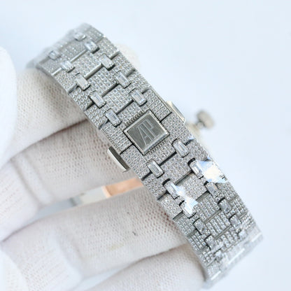 Audemars Piguet Royal Oak 50th Anniversary 15510 Full Diamond Wrist Watch for Men