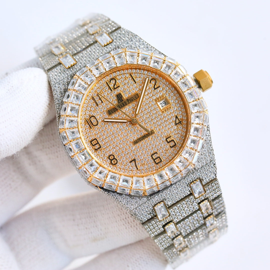 Audemars Piguet Royal Oak 50th Anniversary 15510 Full Diamond Men's Wrist Watch