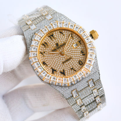 Audemars Piguet Royal Oak 50th Anniversary 15510 Full Diamond Men's Wrist Watch