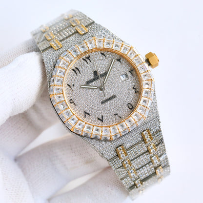 Audemars Piguet Royal Oak 50th Anniversary 15510 Full Diamond Men's Wrist Watch