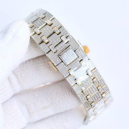 Audemars Piguet Royal Oak 50th Anniversary 15510 Full Diamond Men's Wrist Watch