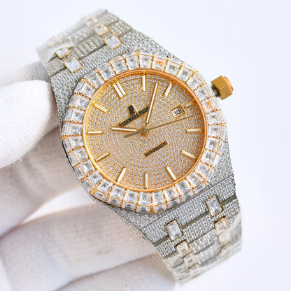 Audemars Piguet Royal Oak 50th Anniversary 15510 Full Diamond Wrist Watch for Men