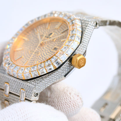 Audemars Piguet Royal Oak 50th Anniversary 15510 Full Diamond Wrist Watch for Men