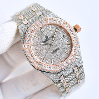 Audemars Piguet Royal Oak 50th Anniversary 15510 Full Diamond Wrist Watch for Men