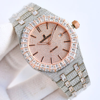 Audemars Piguet Royal Oak 50th Anniversary 15510 Full Diamond Wrist Watch for Men